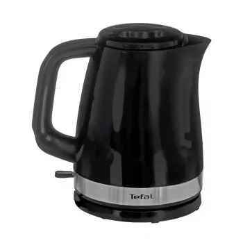 Elektriskā tējkanna Tefal KO150 1.5 L 2400 W — melns nerūsējošais tērauds, bezvadu, 360° pamatne