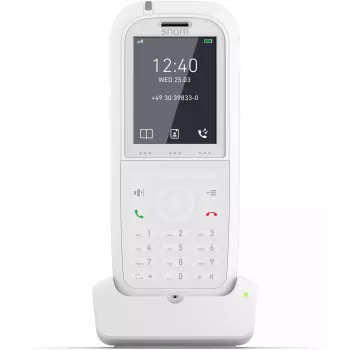 Snom M90 DECT telefona klausule ar zvanītāja ID, balta