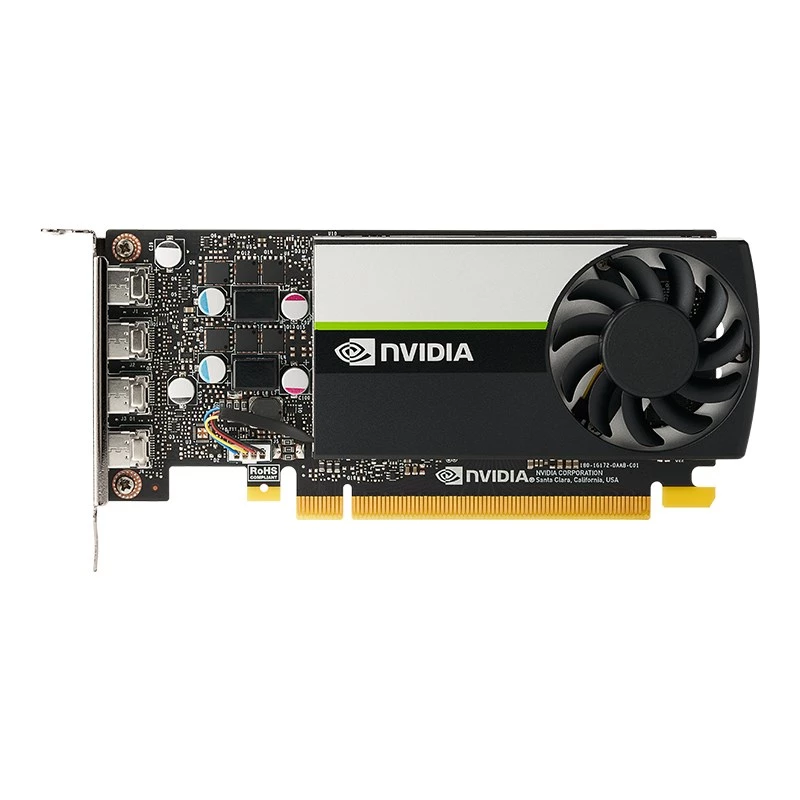 PNY NVIDIA T1000 4GB GDDR6 zema profila videokarte, 4x Mini DisplayPort (VCNT1000-SB)
