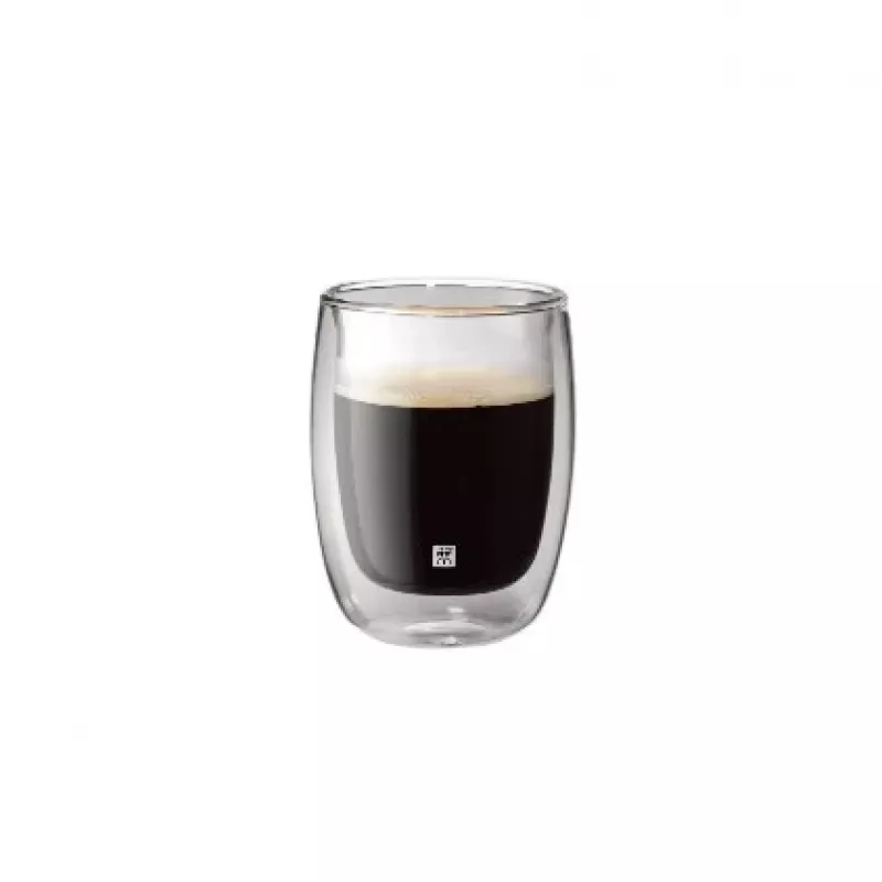 Borosilikāta stikla dubultsienu glāžu komplekts ZWILLING 39500-076, 200 ml, caurspīdīgs, 2 gab.