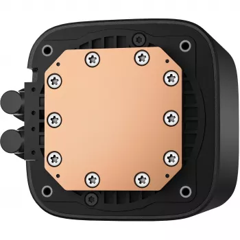 Šķidruma dzesēšanas sistēma DeepCool LE240 V2 240mm, 2x120mm ventilatori, hidrauliskie gultņi, AM5 atbalsts, 41 cm caurules, Melna