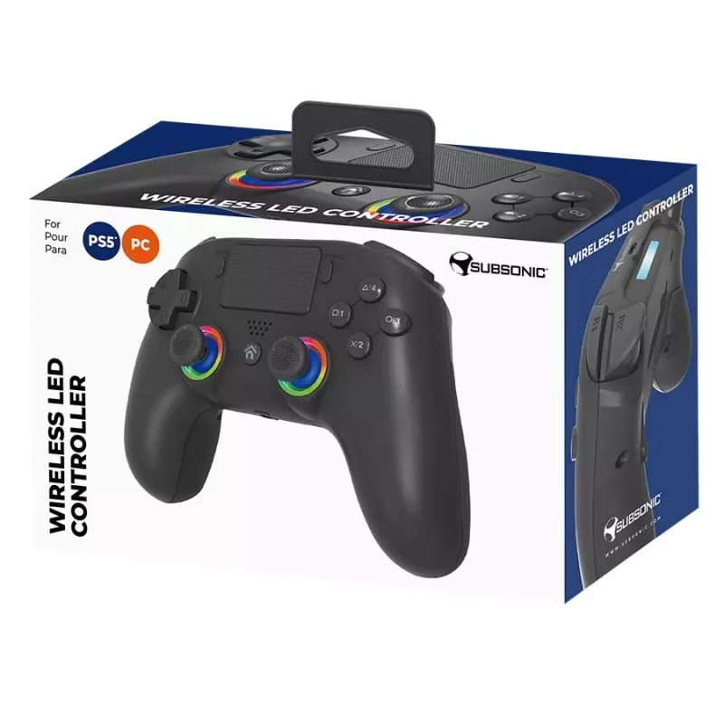 Spēļu kontrolieris Subsonic PS5 Wireless LED Controller Melns D-pad Home Options Share