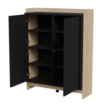Cama PORTO kumode 100x38x130 ozols/melns