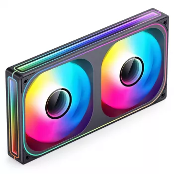 Dzesēšanas ventilators Jonsbo ZB-240 240mm ARGB PWM melns — Infinity Mirror dizains