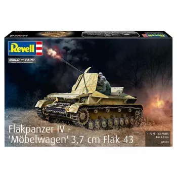 Plastmasas modelis tanks REVELL Flakpanzer IV 3,7 cm Flak 43 mērogs 1:72