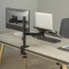Monitora sienas stiprinājums SBOX LCD-LM01-2 13–27 collu ekrāniem, max 12 kg, VESA 100x100