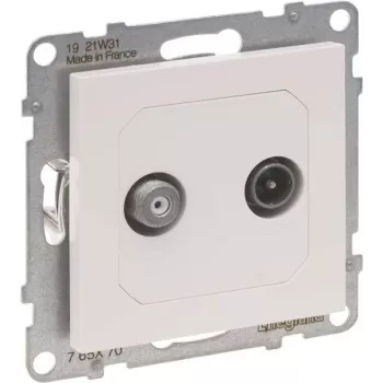 Legrand SEANO vienvietīga TV-SAT f 765170 2 kabeļu un HD-TV ligzda, melna 5 (765170)