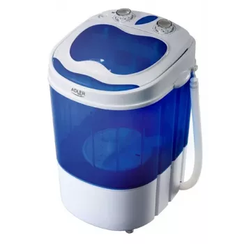 Adler AD 8051 veļas mašīna, augšējā ielāde, 3 kg, balta/zila