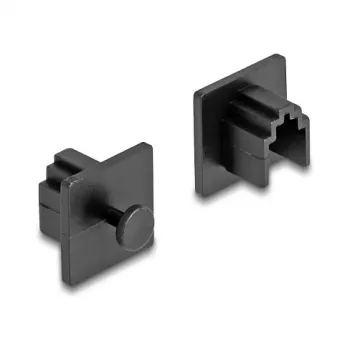 DeLOCK Putekļu aizsargvāciņš RJ10 Jack Grip 10 gabali Melns
