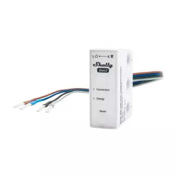 WiFi enerģijas skaitītājs Shelly 3EM-63W Gen3 — 3 kanālu vadu jaudas mērītājs