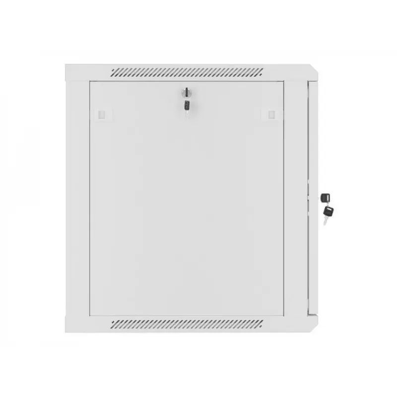 Lanberg sienas montāžas 19 inch 12U 600x600mm pelēks skapis ar stikla durvīm