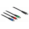 DeLOCK USB Lādēšanas Kabelis 3 in 1 USB Type-C uz Lightning Micro USB 1 m