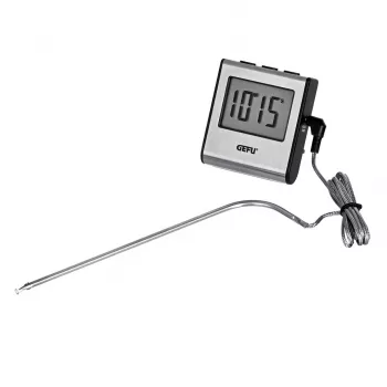 Pārtikas termometrs GEFU digitālais zondes 0–250 °C, nerūsējošais tērauds, 16 cm sensors