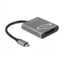 Karšu lasītājs DeLOCK 91741 USB 3.2 Gen 1 Type-C melns pelēks