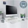 Monitora statīvs LEITZ Freestanding 64340001 — brīvi stāvošs galda statīvs 61 cm (24 collu) ekrāniem, 20 kg ietilpība, augstuma regulēšana, balts