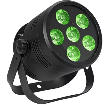 EUROLITE Silent Par 6 QCL Floor LED prožektors 6x4W RGBW, grīdas montāža