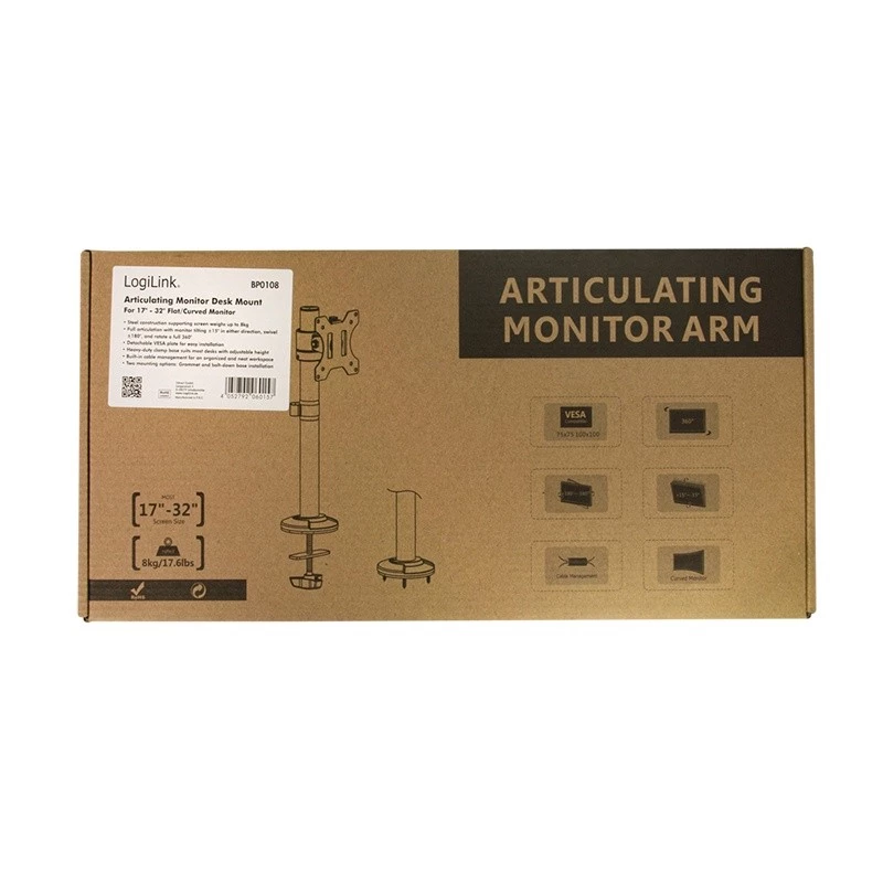 Monitora stiprinājums, 17-32 inch, tērauds