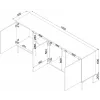 Cama INSERTO 3D1W kumode 190x40x80 kašmira + LED