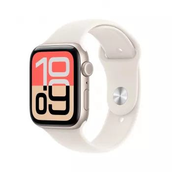 Apple Watch SE (3. paaudze) GPS + Cellular 44mm Starlight Alumīnija Korpusā ar Starlight Sport Siksniņu - S/M