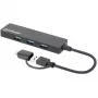 Manhattan USB-C & USB-A Combo Dock/Hub, 4 porti USB-A, 5 Gbps, ar USB barošanu