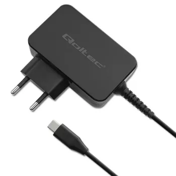 Qoltec 52386 GaN POWER PRO lādētājs | 1xUSB-C | 65W | 5-20V | 3-3.25A | Melns