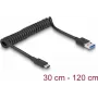 USB kabelis DeLOCK 85349 USB 3.2 Gen 2 1.2 m USB A USB C Melns