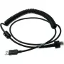 Datalogic USB kabelis, USB, IP67, 2.4 m, spirālveida, saderīgs ar PowerScan PD9630-DC, PD9630-HP, PD9630-SR, PM9600