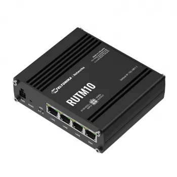 Teltonika RUTM10 bezvadu maršrutētājs Gigabit Ethernet divjoslu (2,4 GHz / 5 GHz) Melns