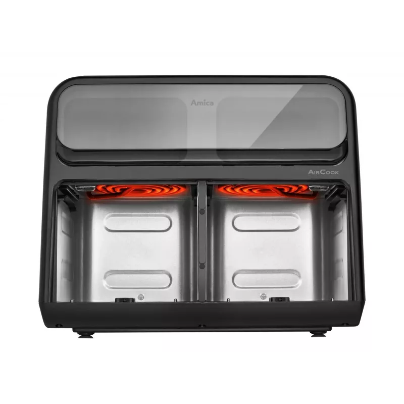 Amica AFM 7020 divu groziņu gaisa friteris, 8 l, 2400 W, melns
