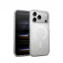 Crong Hybrid Matte Magnetic Macīgs MacSafe maciņš iPhone 17 Pro — caurspīdīgi balts, PC+TPU