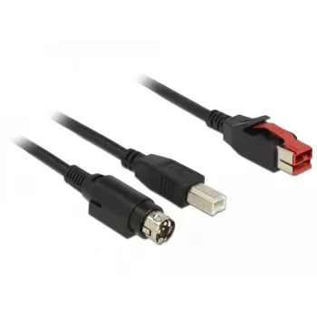 USB kabelis DeLOCK 85489 USB 2.0 3m USB B melns