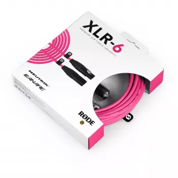 RØDE XLR-6 audio kabelis 6 m Rozā