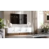 4D RTV skapis PALAZZO BIS 201x40x60 balts matēts