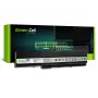 Akumulators Green Cell AS02 ASUS K52 sērijai — Li-Ion 4400 mAh, 11,1 V, 6 šūnas, melns