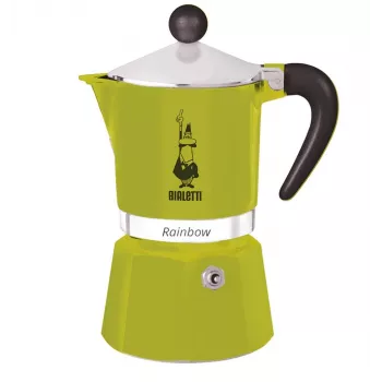 Bialetti Rainbow moka kanna 0.27 L zaļa