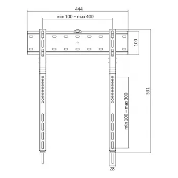 LOGILINK fiksētais TV sienas stiprinājums 32-65 collām, 40 kg