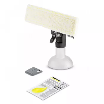 Logrūts tīrīšanas piederumu komplekts Karcher 2.633-129.0 — 250 ml smidzināšanas pudele, saderīgs ar WV 2 Plus, WV 2 Premium, WV 5 Premium