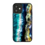 Aizsargmaciņš iKins Apple iPhone 12 mini — purpura ahāta raksts