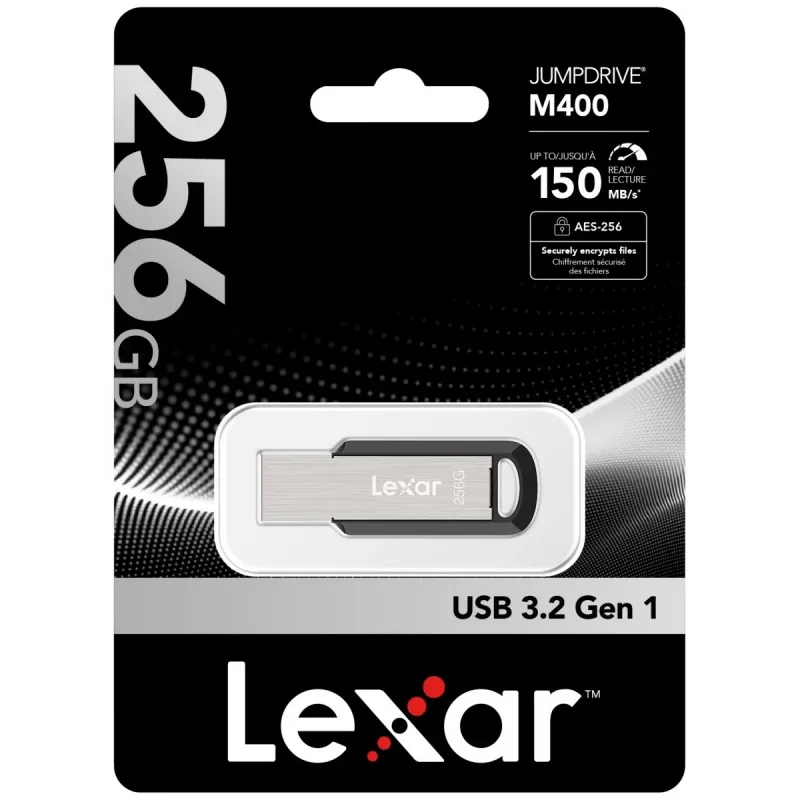 Lexar JumpDrive M400 USB zibatmiņa 256 GB USB Type-A 3.2 Gen 1 (3.1 Gen 1) Sudraba