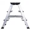 Kāpnes Krause 126030 — alumīnija 3-pakāpju, 65 cm max augstums, 6.1 kg, 500 mm platums