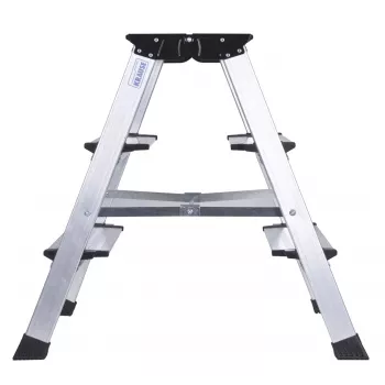 Kāpnes Krause 126030 — alumīnija 3-pakāpju, 65 cm max augstums, 6.1 kg, 500 mm platums