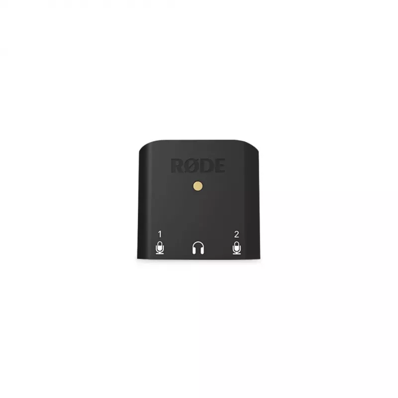 RØDE AI-Micro mobilā audio saskarne, 2x 3,5 mm TRS/TRRS ieejas, 3,5 mm austiņu izeja, USB-C, melna