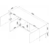 RTV skapis SIENA 150.5x40x60 melns matēts