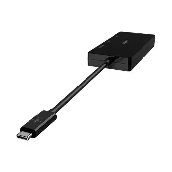 Belkin USB-C universālais video adapteris - USB-C (vīrišķais) uz VGA, DVI-I, HDMI, DisplayPort - 4K atbalsts - Melns (AVC003BTBK)
