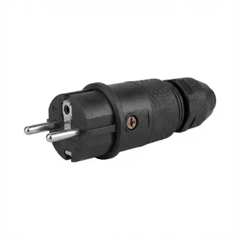 ABL 100000068 Profesionālais spraudnis SCHUKO & fr-be Elamid-2K melns sudrabs IP54 (100000068)