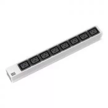 Strāvas sadales bloks Bachmann 333.815 8 AC kontaktligzdas 1U Melns Pelēks Sudrabs