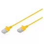 Patch kabelis DIGITUS CAT6 U-UTP Slim, 1,5 m, dzeltens