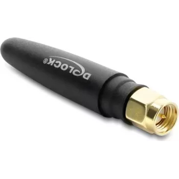 DELOCK LTE antena SMA vīriešu 1.82 dBi visvirziena fiksēta melna