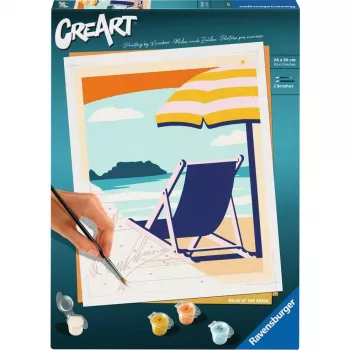 Krāsošanas komplekts Ravensburger CreArt – Relaksācija pludmalē (23897) mākslas komplekts