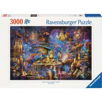 Puzle Ravensburger 3000 gabali — Pūķa bibliotēka